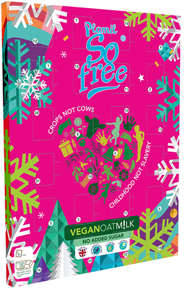 Calendrier de l'Avent SANS SUCRE à la farine d'avoine vegan sans allergènes Plamil So Free : 110 grammes