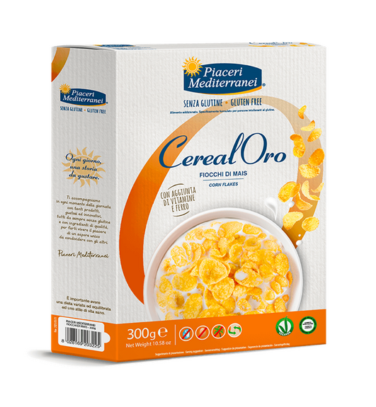 PÉTALES DE MAÏS vegan sans allergènes PIACERI MEDITERRANEI : 300 grammes