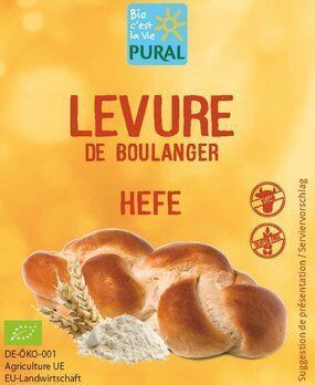LEVURE DE BOULANGER BIO vegan sans allergènes Pural : 9 grammes