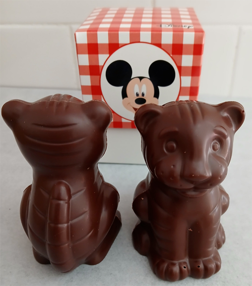 LIONCEAU CREUX (Mickey ROUGE) en chocolat ALTERNATIVE au lait (sans lait) BIO vegan sans allergènes Exquidia : 60g