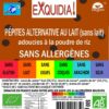 PÉPITES de chocolat 47% ALTERNATIVE au lait (sans lait) BIO vegan sans allergènes Exquidia : 500g