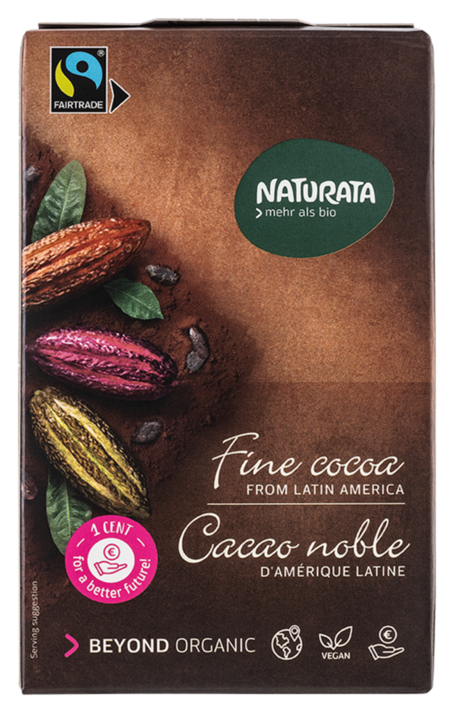 POUDRE DE CACAO NOBLE BIO vegan sans allergènes Fairtrade Naturata : 125 grammes