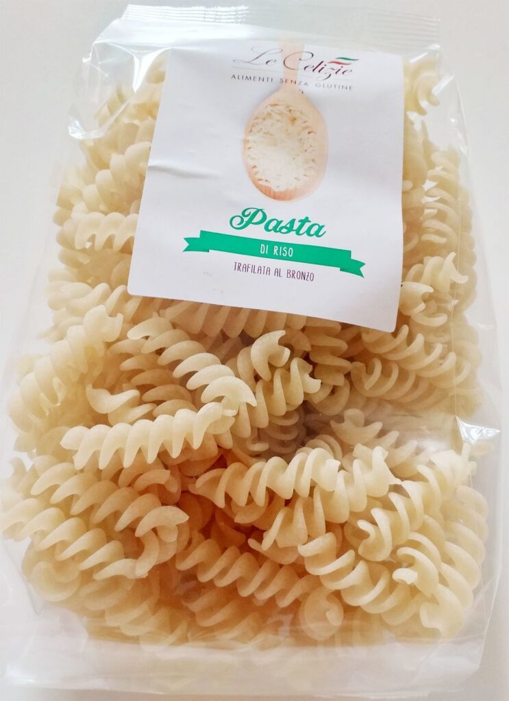 Pâtes FUSILLI au riz BLANC vegan sans allergènes sans maïs Le Celizie : 400 grammes