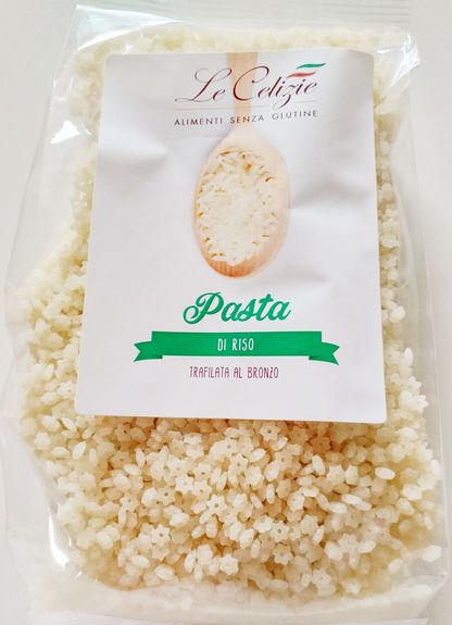 Pâtes STELLINE (Étoiles) au riz BLANC vegan sans allergènes sans maïs Le Celizie : 400 grammes