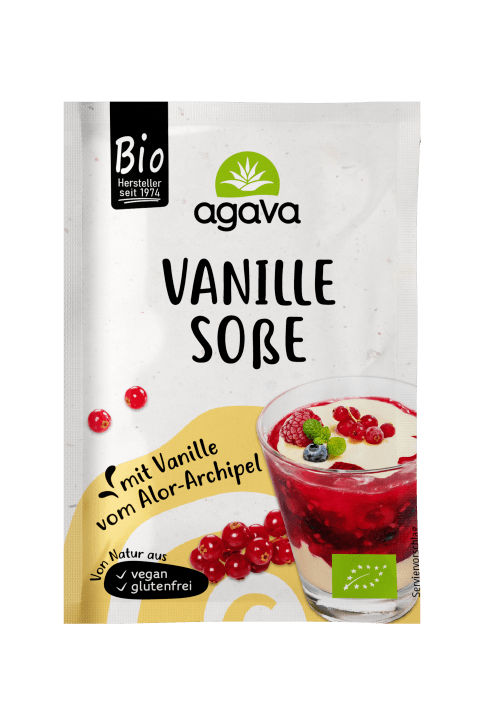 SAUCE à la VANILLE BIO vegan sans allergènes Agava (3x16g) : 48 grammes