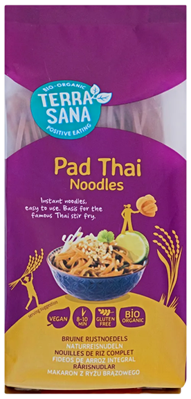 NOUILLES PAD THAÏ BIO vegan sans allergènes sans maïs Terrasana : 250 grammes