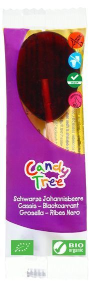 1 sucette plate au CASSIS BIO vegan sans allergènes Candy Tree : 12g