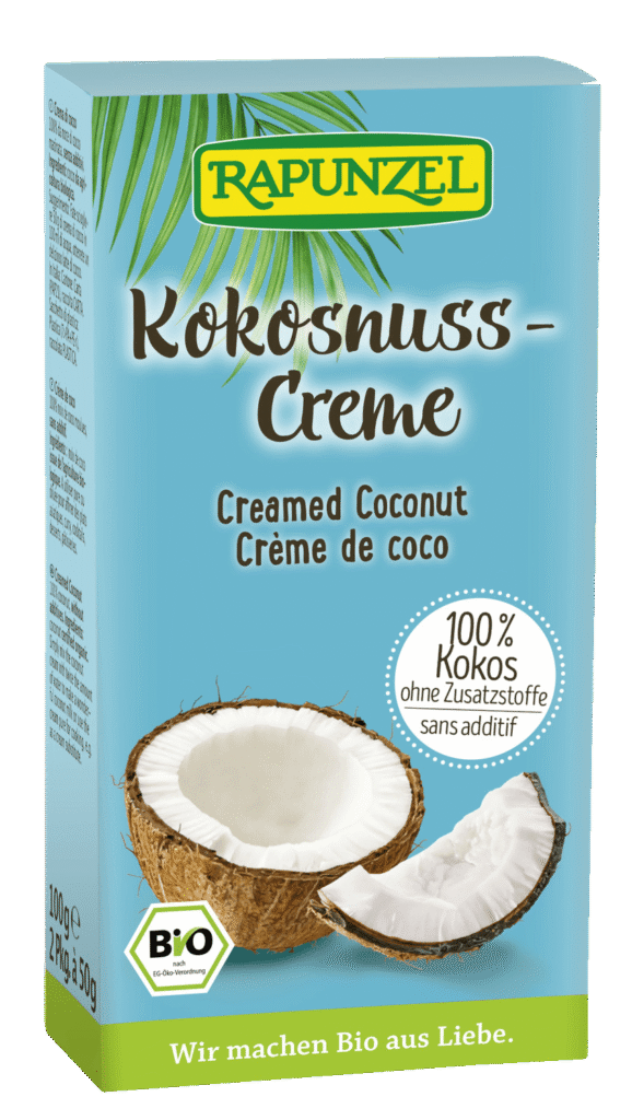 CRÈME DE COCO BIO vegan sans allergènes Rapunzel : 100 grammes