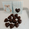 12 COEURS fondants Teddy BLEU en chocolat NOIR ONCTUEUX 60% BIO vegan sans allergènes Exquidia : 51g