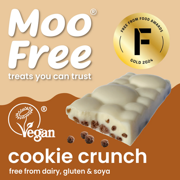 Barre COOKIE CRUNCH en forme de boules vegan sans allergènes Moo Free : 35 grammes