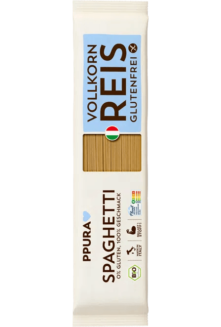 Pâtes SPAGHETTI de riz complet BIO vegan sans allergènes sans maïs Ppura : 400 grammes