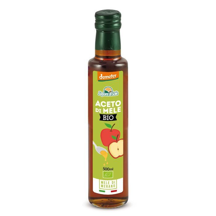 VINAIGRE de pomme non filtré BIO vegan demeter sans allergènes Sapore di Sole : 500 ml