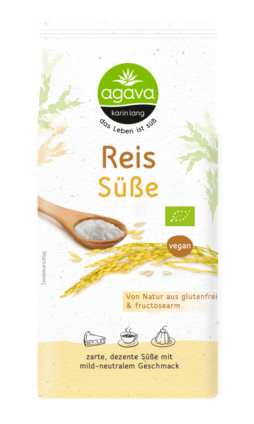 Édulcorant de RIZ en poudre BIO vegan sans allergènes AGAVA : 250 grammes