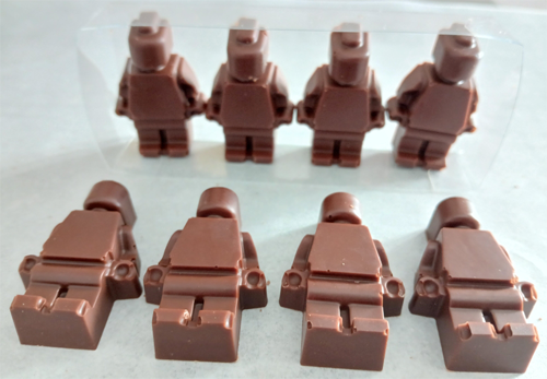 4 FIGURINES en chocolat ALTERNATIVE au lait (sans lait) BIO vegan sans allergènes Exquidia : 24g