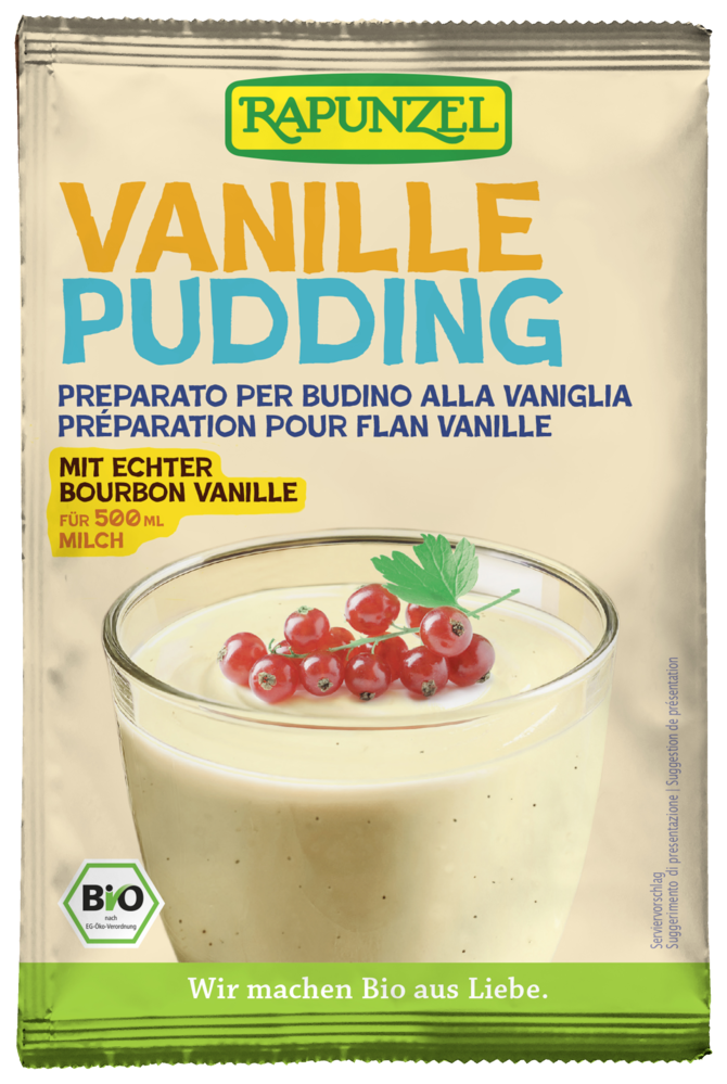 PUDDING VANILLE BIO vegan sans allergènes RAPUNZEL : 40 grammes