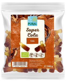 Bonbons Super Cola (bouteilles de cola) BIO sans allergènes Pural : 100g