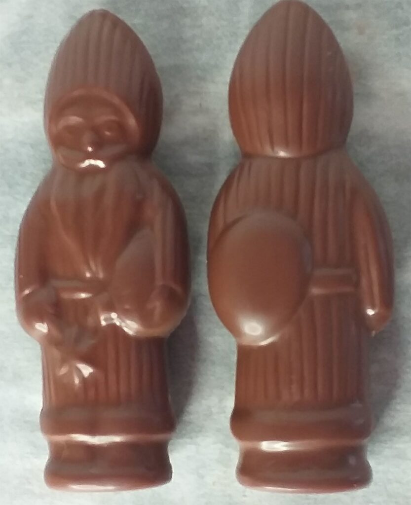 Saint-Nicolas FIN CREUX en chocolat ALTERNATIVE au lait (sans lait) BIO vegan sans allergènes Exquidia : 40g