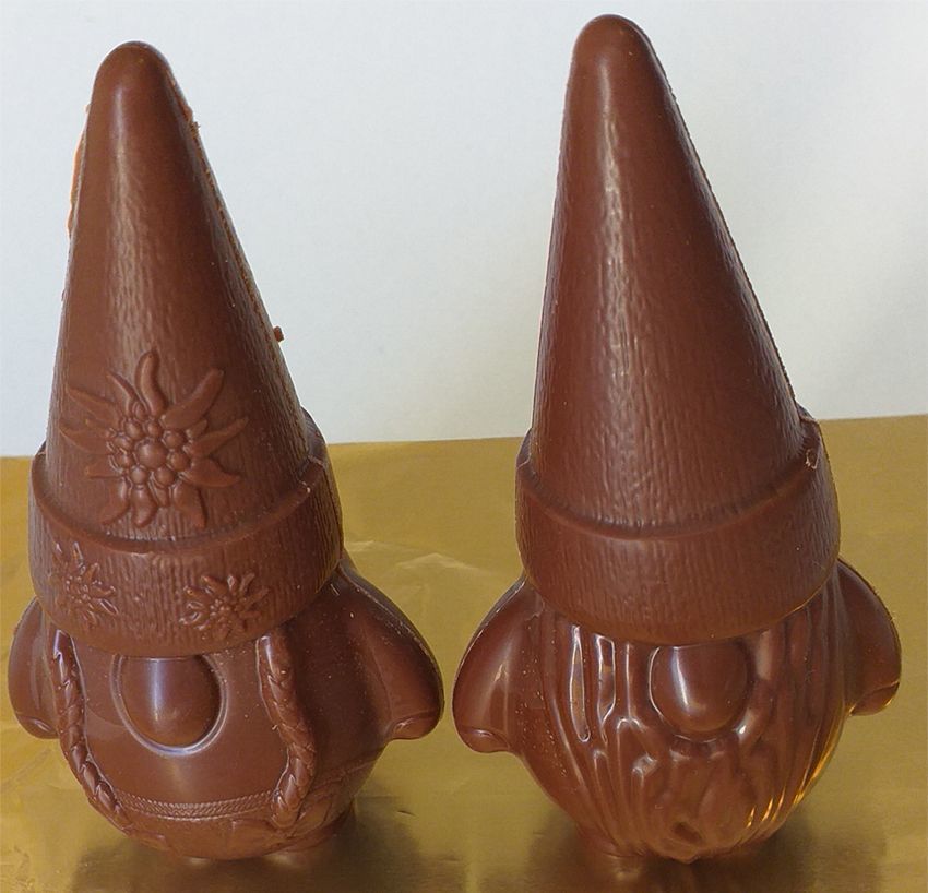 Lutin de Noël CREUX en chocolat ALTERNATIVE au lait (sans lait) BIO vegan sans allergènes Exquidia : 54g