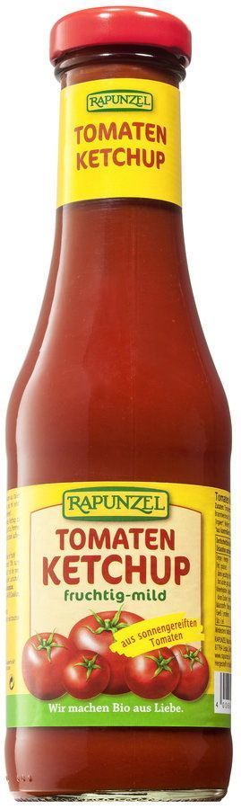 L'incontournable sauce TOMATE KETCHUP BIO vegan sans allergènes Rapunzel : 450 grammes