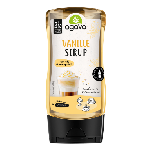 SIROP DE VANILLE BIO vegan sans allergènes AGAVA : 350 grammes