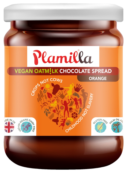 Pâte à tartiner PLAMILLA ORANGE vegan sans allergènes Plamil So Free : 275 grammes