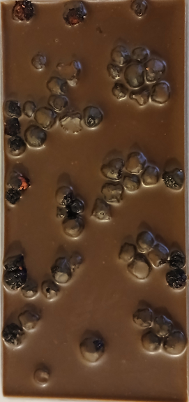 TABLETTE MYRTILLE en chocolat ALTERNATIVE au lait (sans lait) BIO vegan sans allergènes Exquidia : 78g