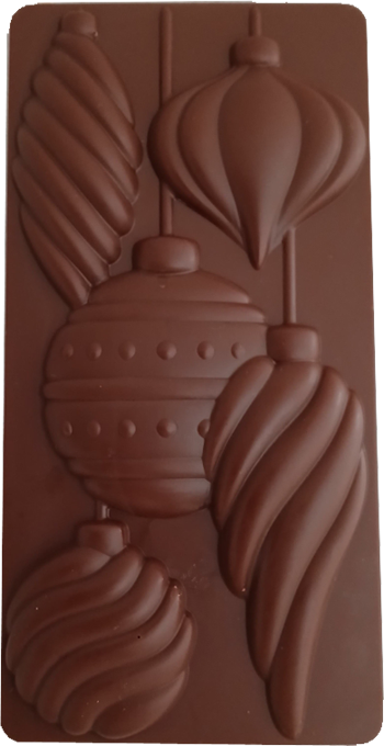 Grande tablette Esprit de Noël en chocolat ALTERNATIVE au lait (sans lait) BIO vegan sans allergènes Exquidia : 100g