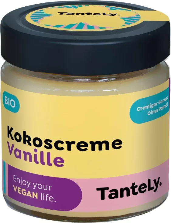 Pâte à tartiner à la VANILLE et à la noix de coco BIO sans allergènes TanteLy : 200 grammes